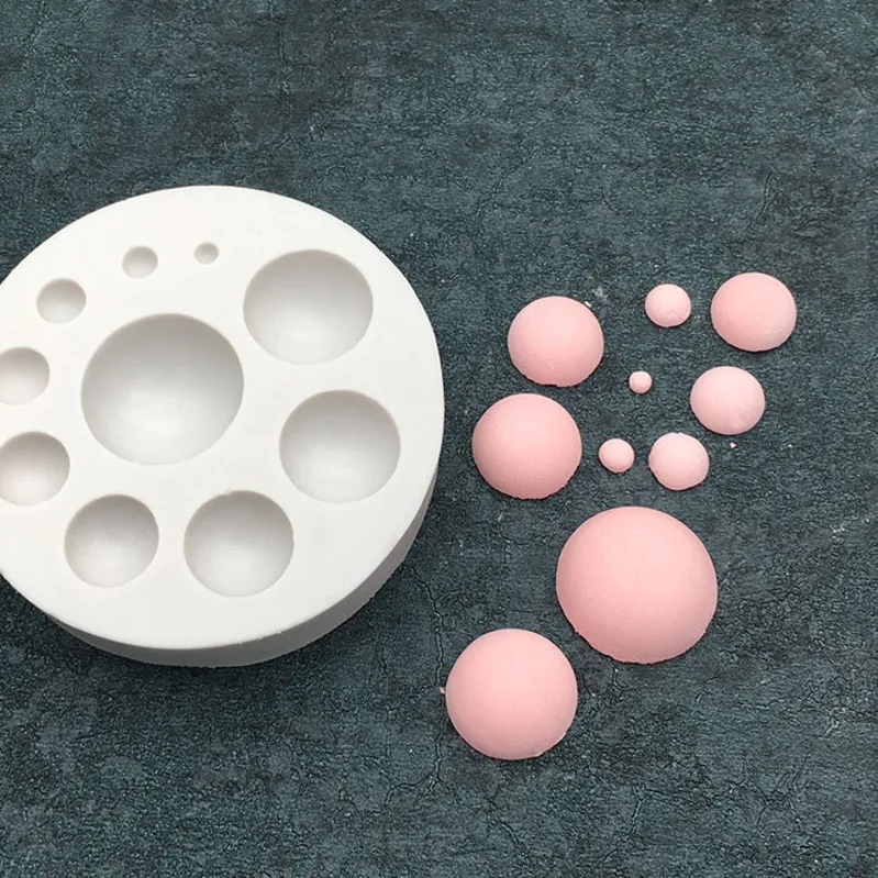 3D полукруглые силиконовые формы Sugarcraft Инструменты для украшения тортов из