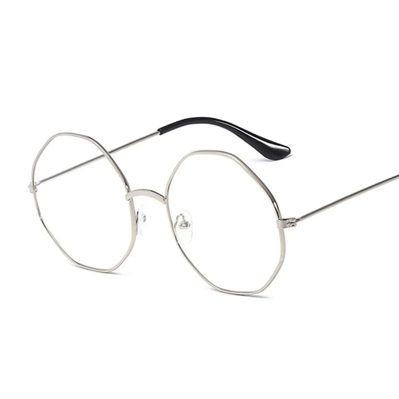 Женские стеклянные оправы es новые дизайнерские металлические Восьмиугольные
