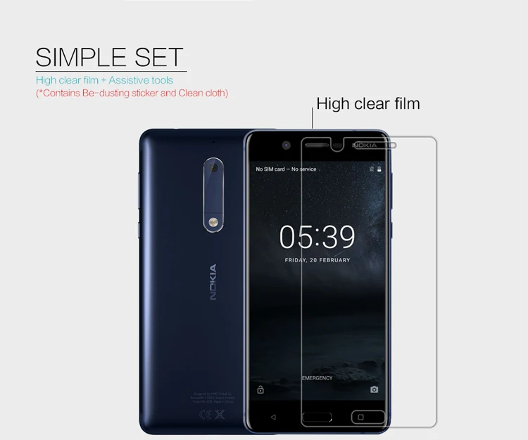

Screen Protector for Nokia 5 NILLKIN Frosted /Clear Glossy Transparent Soft PET Protective Film For Nokia 5