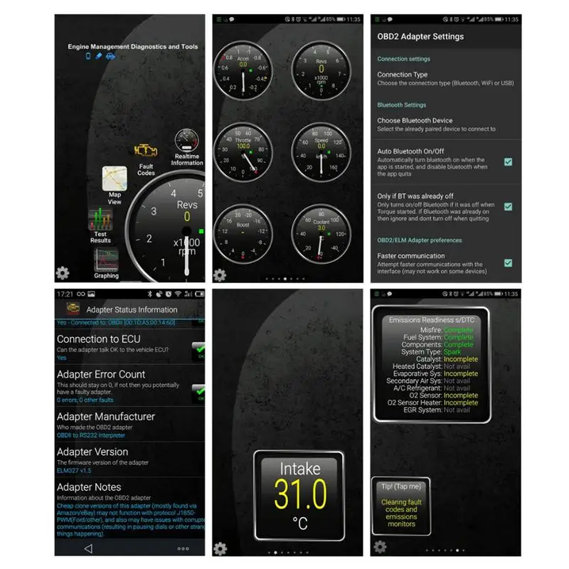 Автомобильные аксессуары A1 OBD2 сканер V1.5 Bluetooth/WIFI OBD II автомобильный