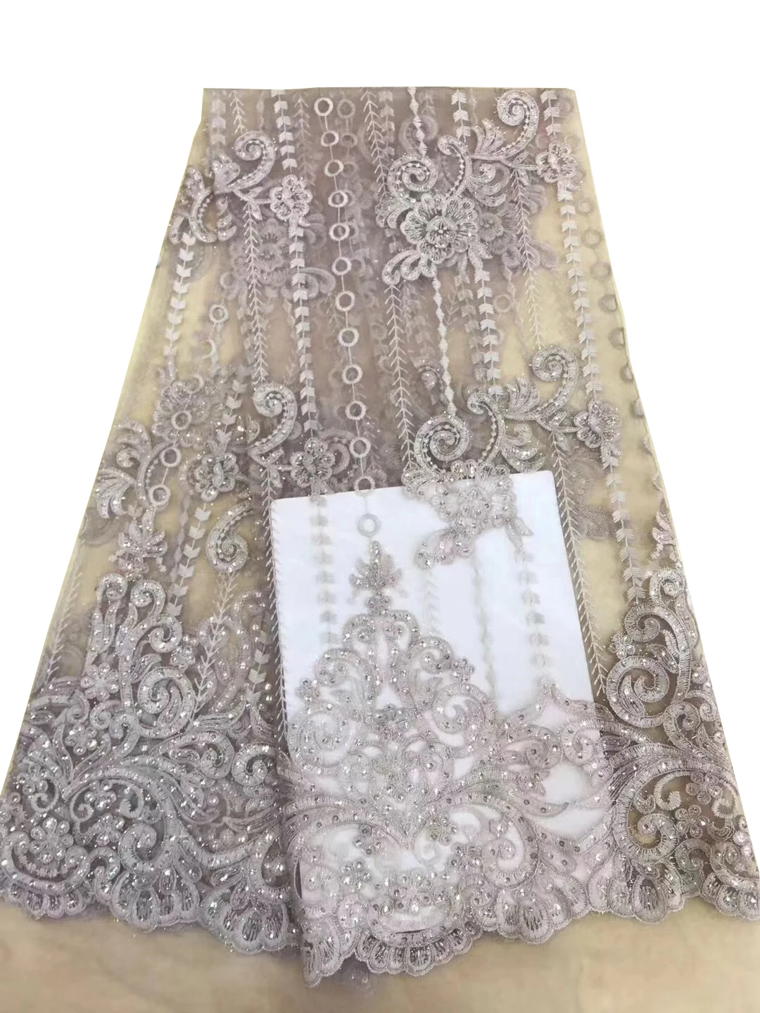 5yards Newest Nigeria African French Lace Fabric 2018 Bridal Embroidery For Party dp | Дом и сад
