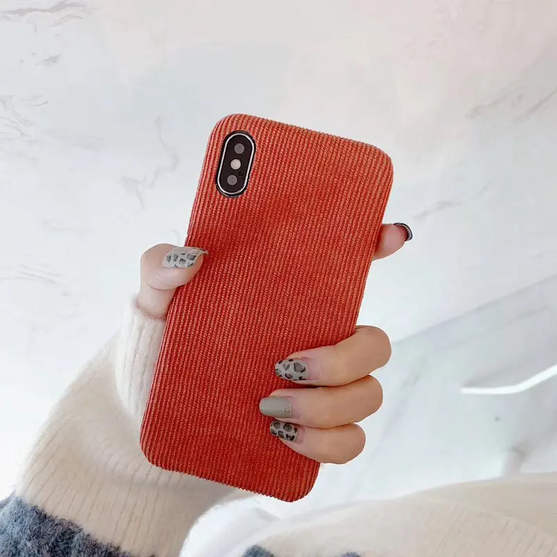 Новый чехол для телефона вельвет IPhone X 6 XS 6S 7 8 XR MAX Plus зимний теплый женский |
