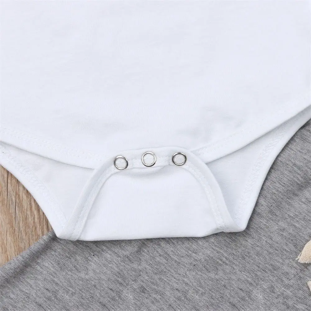3 pieces Long sleeve Little Brother Print Bodysuit Solid Pant Set For Baby Boy Spring Autumn Clothes |