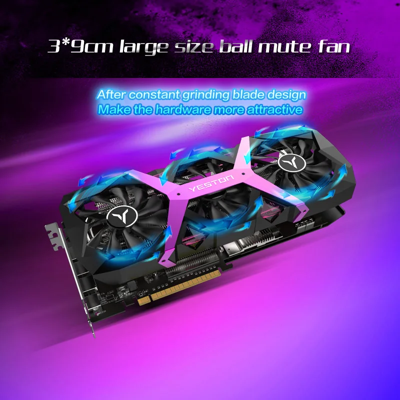 Yeston Radeon Rx580 8G Gddr5 256Bit Pci Express X16 3 0 видеоигровая видеокарта Dvi + Hdmi x Dp для рабочего