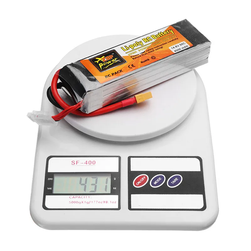 ZOP POWER 14.8V 4000mAh 60C 4S Rechargeable Lipo Battery With XT60 Plug For Eachine QX65 5.8G 48CH 700TVL RC Models | Игрушки и хобби
