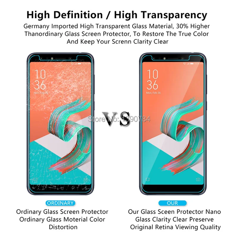 2 шт 2.5D Закаленное стекло для Asus ZenFone 5 Lite ZC600KL Защита экрана 5Q 6 &quotЗащитная