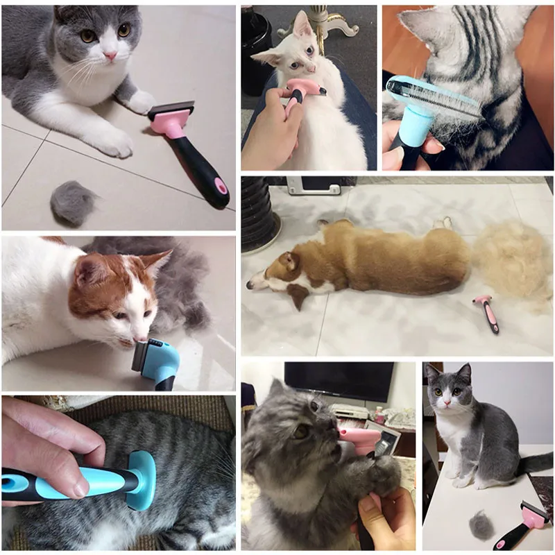 RFWCAK расчески собака для удаления волос Cat Уход за щеткой инструмент съемная щетка