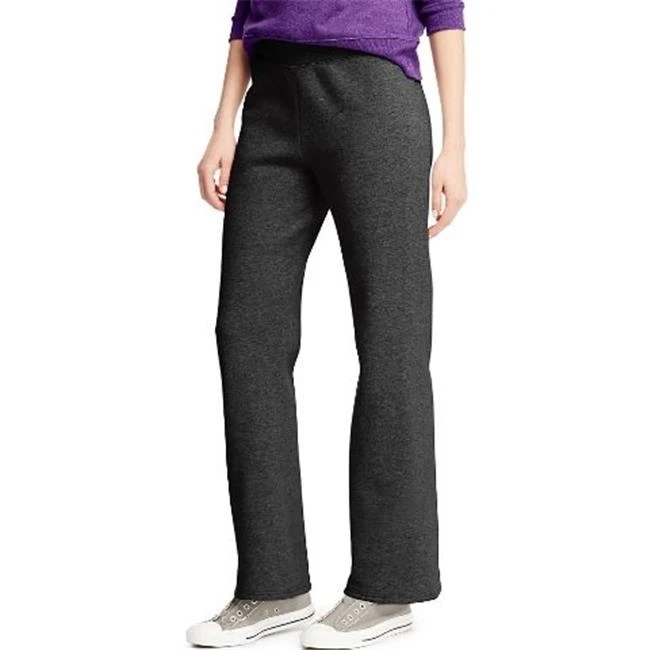 Hanes O4629 Comfortsoft эко умные женские открытые ножки флисовые тренировочные штаны Ebony-2XL