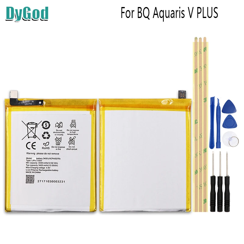 3400mAh для BQ Aquaris V PLUS Экстрим Замена батареи Batterie Мобильный телефон с