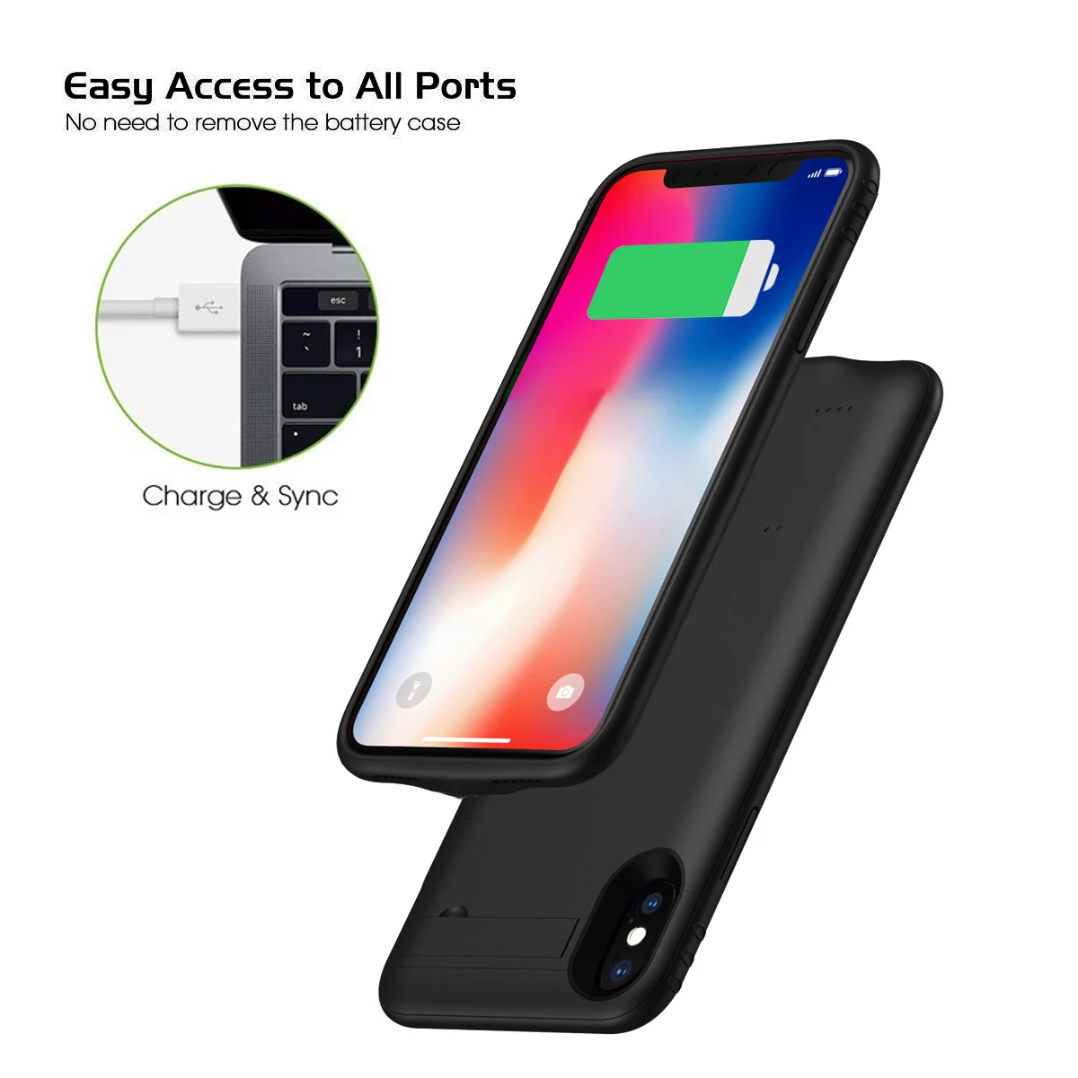 Для iPhone X XS 4200 mAh power Bank зарядное устройство чехол для телефона перезаряжаемый