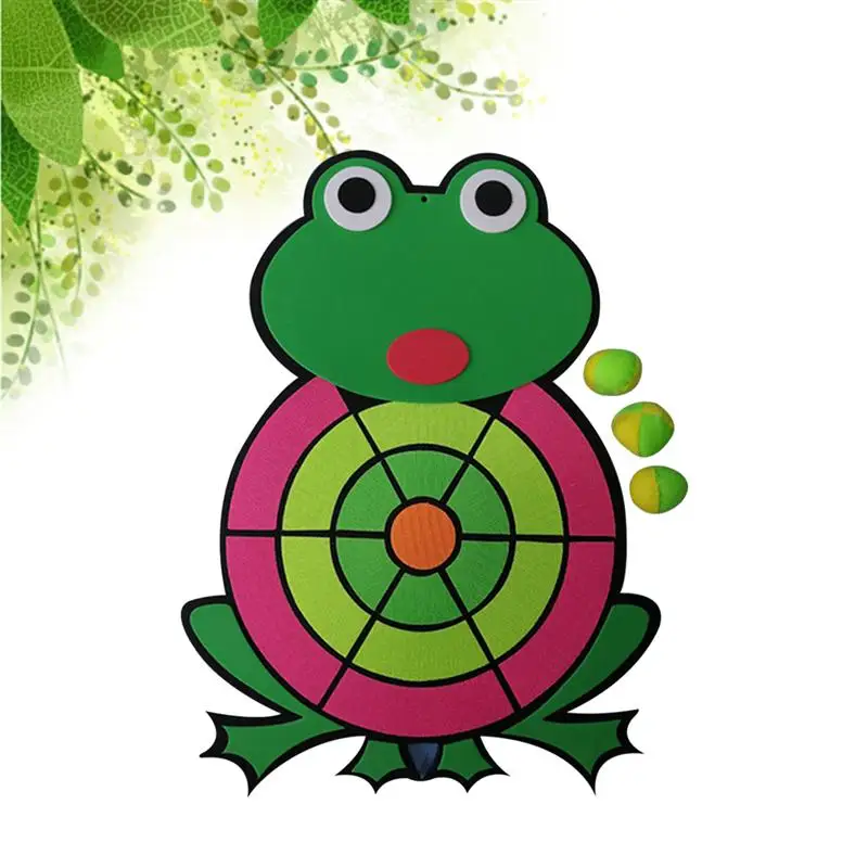 1 шт. липкий мяч цель прочный мультфильм маленькая лягушка форма песком поймать