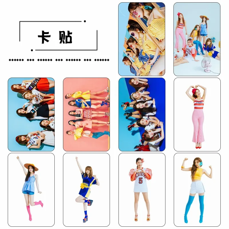 

Красная бархатная ПВХ наклейка для карт [MYKPOP], коллекция поклонников KPOP, 10 шт./компл. SA18082710