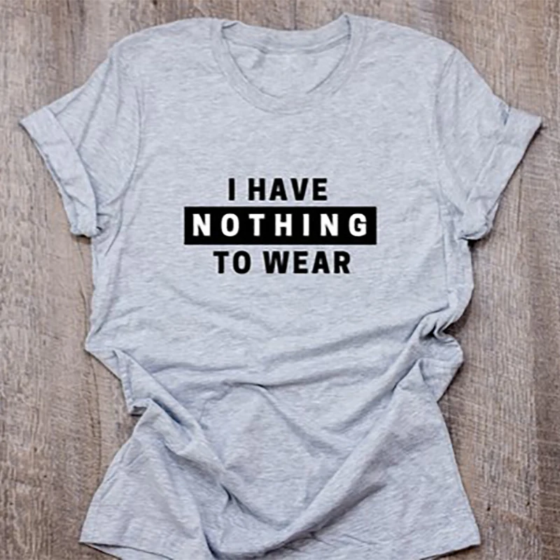 T Shirt Unisex Plus Size Women T-shirt Men Slogan Graphic Tees Shirts Tops Funny Nothing To Wear XS-3XL | Женская одежда