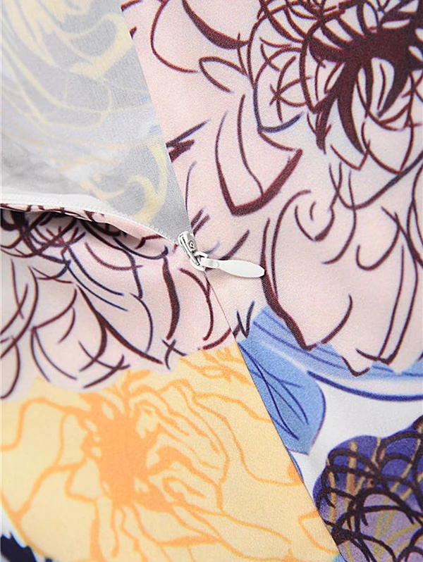 Женское винтажное платье в стиле ретро с коротким рукавом и круглым