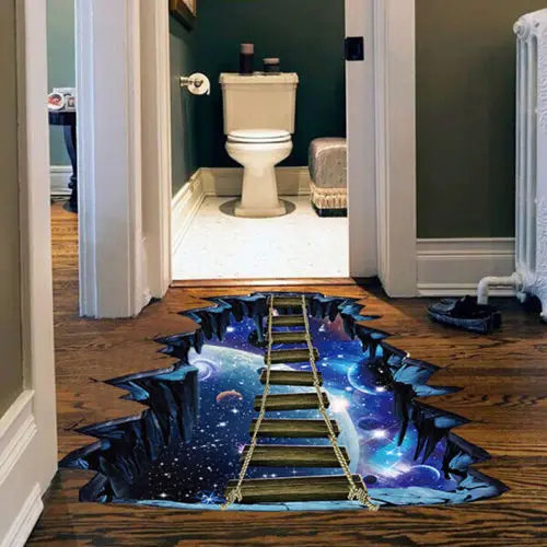 3D потоковая напольная настенная наклейка съемные настенные наклейки виниловые