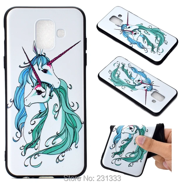 Матовый Мягкий ТПУ чехол с 3d рисунком для Samsung Galaxy A3 2017 A5 J310 J510 J5 Prime J7 J3 A6 A8 PLUS 2018