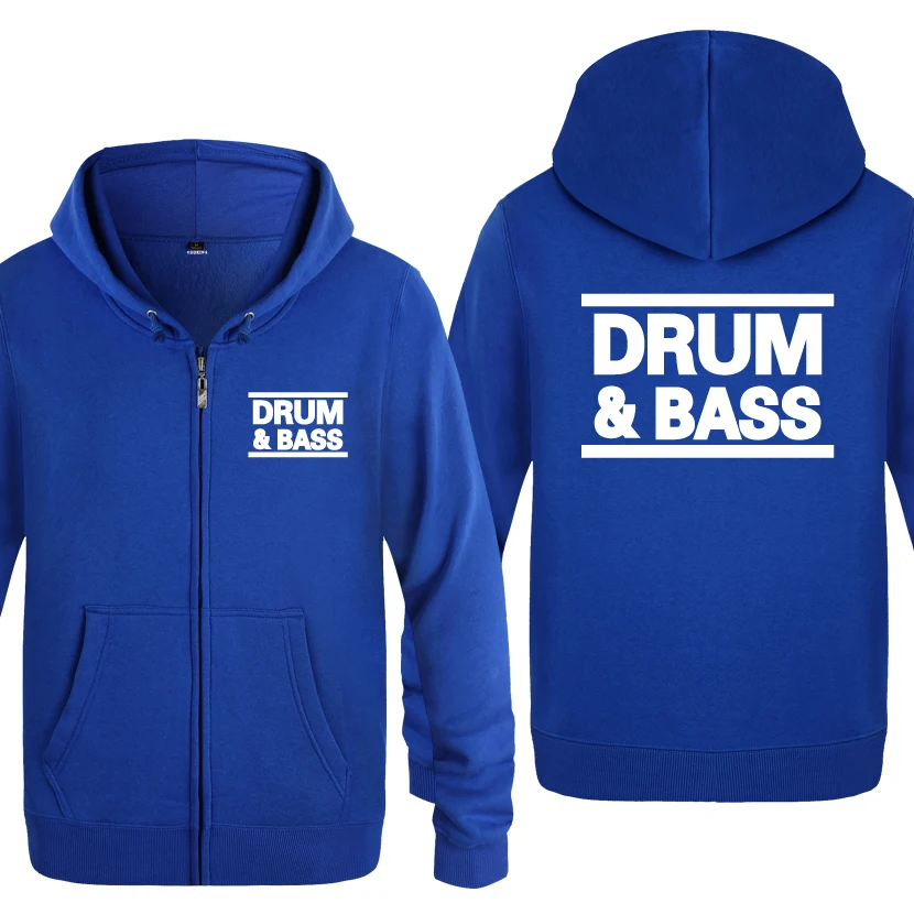 DRUM N BASS DNB RUN DMC толстовки для любителей музыки мужские 2018 флисовые на молнии с