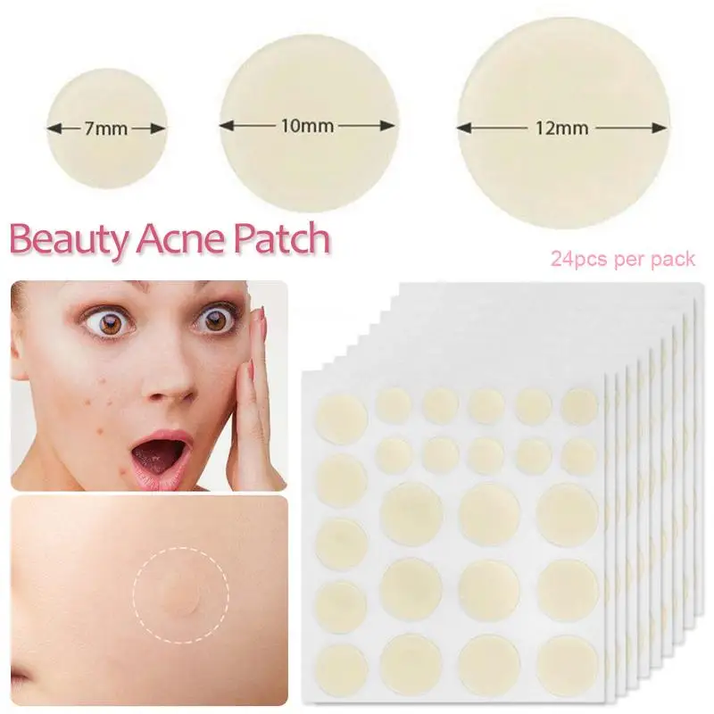 Патчи Beauty набор патчей от акне 24 шт. патчи для лечения прыщей разноцветные