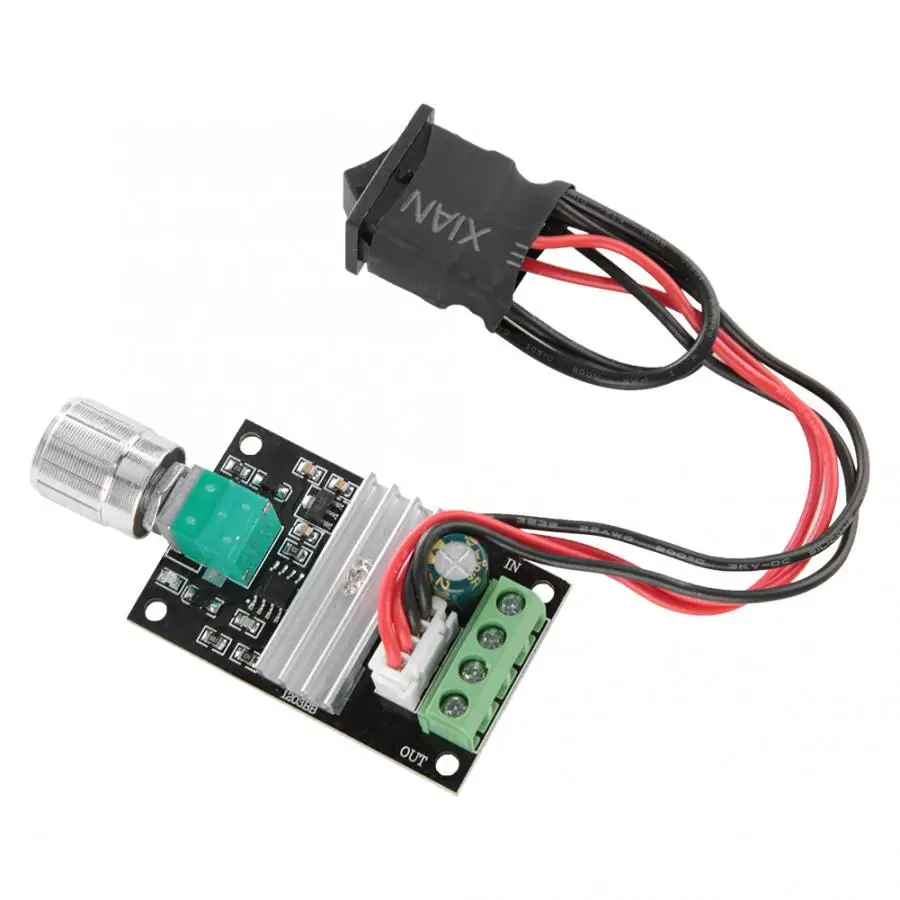 3A PWM DC 6 28V регулятор скорости электродвигателя с функцией переключения