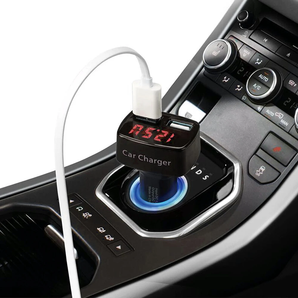 4 в 1 двойной USB 3.1A DC 5 В Автомобильное зарядное устройство адаптер вольтметр