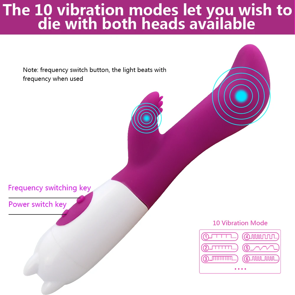 Cocolili USB Rechargeable 10 speed Massager Vibrator Dual Motor Powerful Massage Vibrators |