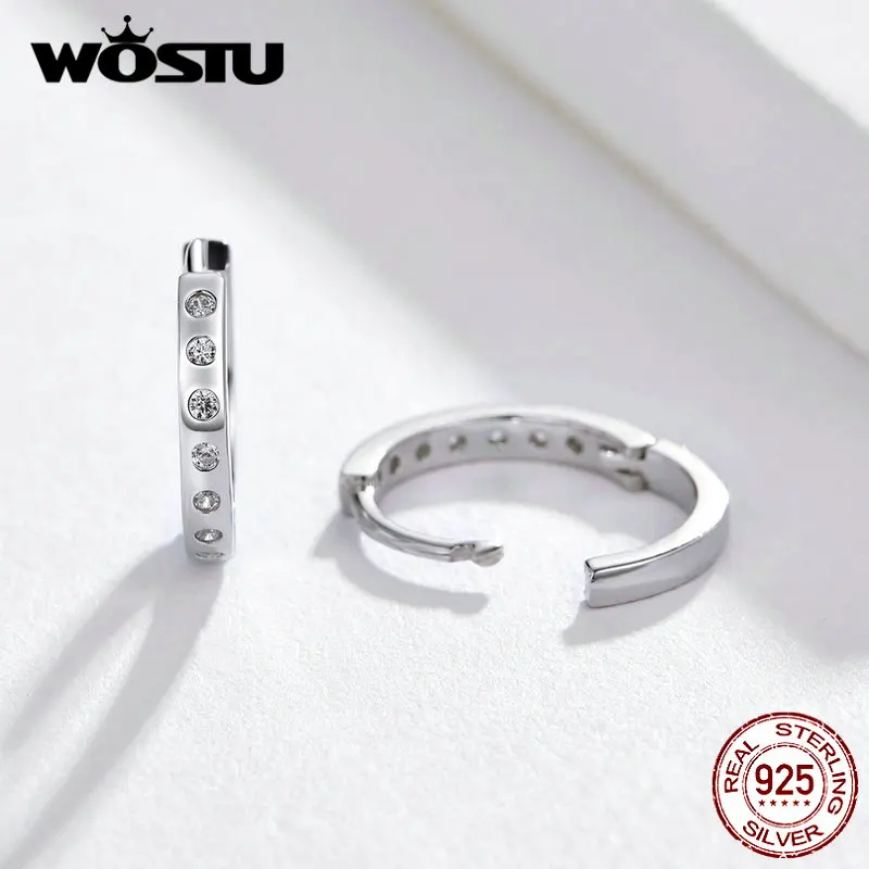 Женский простой зажим для ушей WOSTU модные подлинные серьги из стерлингового