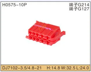 5set 10P Automobile Waterproof Automotive Line Terminal Auto Wire Terminals Electrical 10 Pin Connectors Dj7102 3.5 / 4.8-21 |