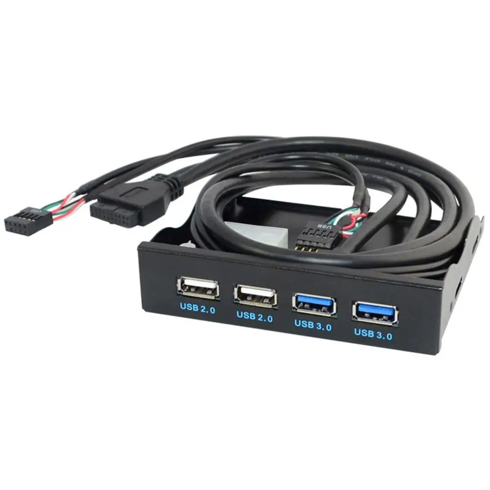 2019 Новый 3 5 дюймовый USB 3.0 19/9 контактный разъем для дисковода 4 концентратор