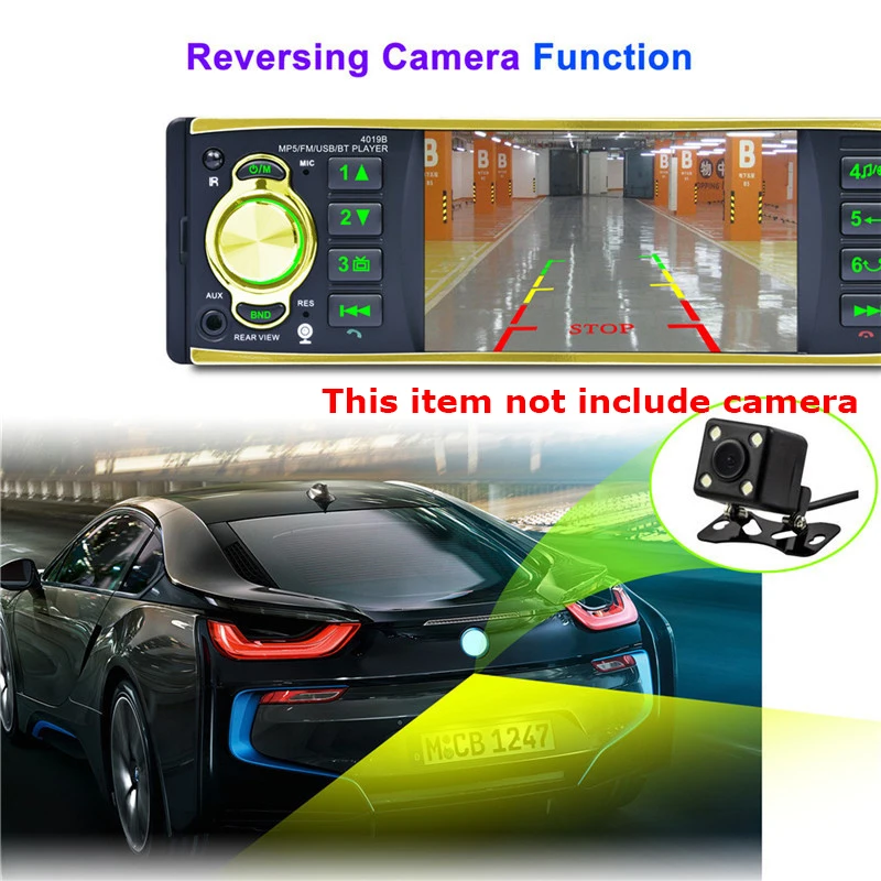 Автомобильный радиоприемник Mirror Link 1 Din 4 дюйма HD Bluetooth MP3 плеер Авторадио USB AUX FM