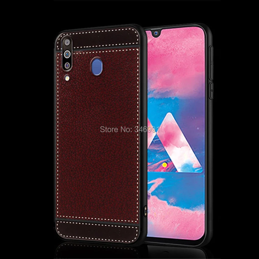Чехол для Samsung Galaxy M30 SM-M305F SM-M305F/DS кожаный чехол 6 4 дюйма деловой мягкий черный