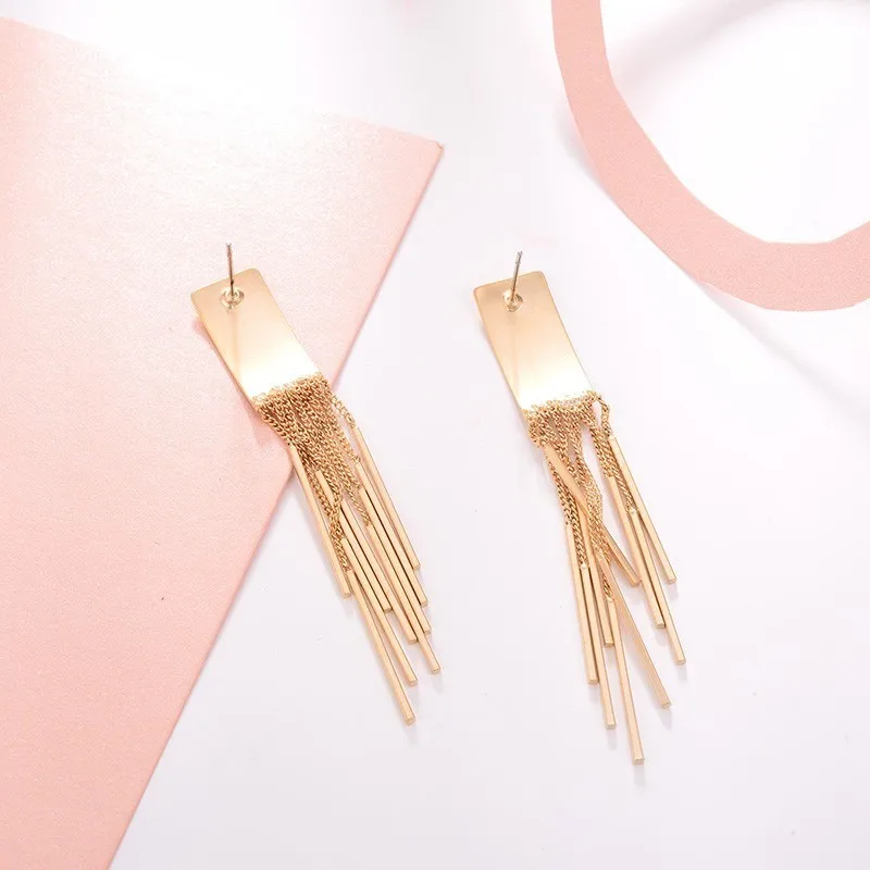 Женские Висячие серьги в Корейском стиле Bijoux Femme 2018 длинные висячие с бусинами
