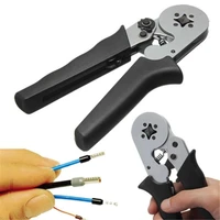 terminal crimper self adjustable awg24 10 crimper plier multifunctional wire cord terminal crimping tool black hand tools
