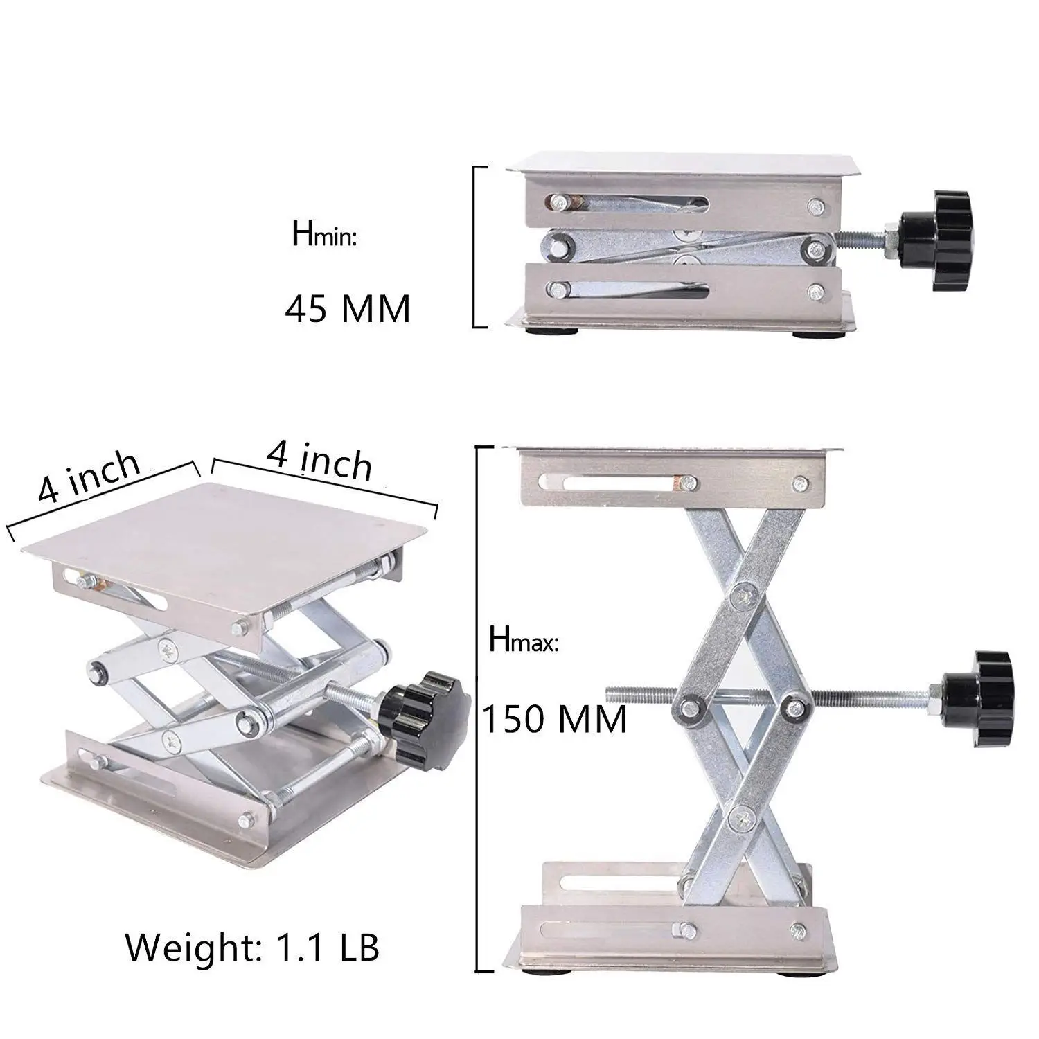 Новая лабораторная подъемная платформа Scientific Lab -100x100 мм стойка из нержавеющей