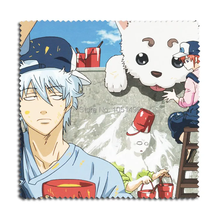 1 шт. фланелевая ткань для очков с принтом Gintoki/Toushirou/Kotarou/Sadaharu/Shinsuke аниме Gintama