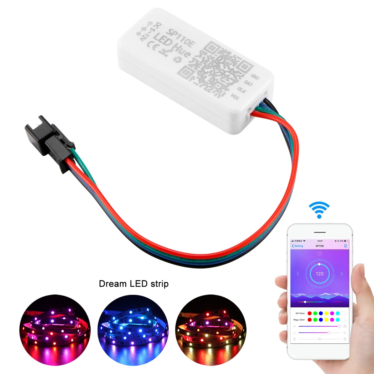 Панели управления rgb SP110E SPI Bluetooth Полный Цвет пиксель света контроллер смартфон