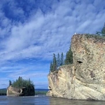 Пять пальцев Rapids на реке Юкон Yukon Канада плакат печать пола Souders (36x24)|Таблички и
