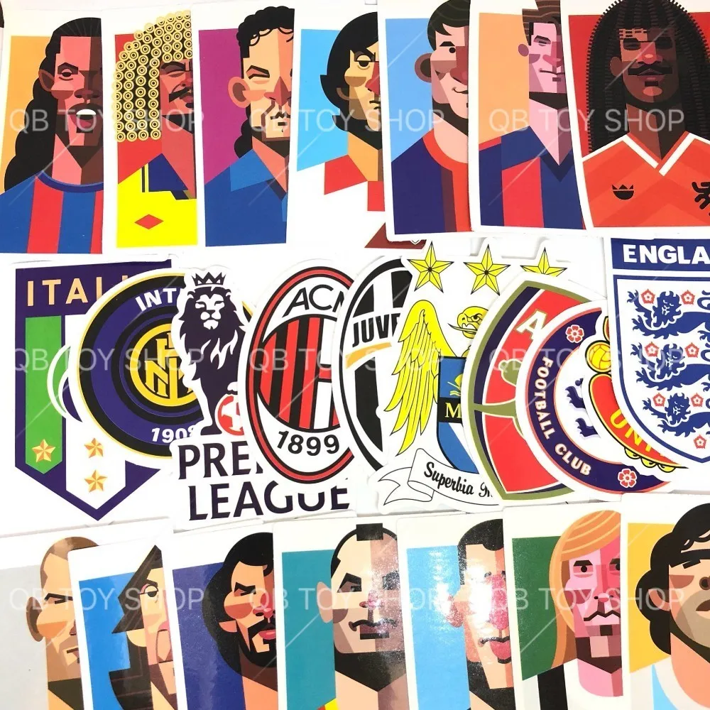35pcs/set Soccerwe Soccer football Star Club Luggage Skateboard Graffiti Sticker Cards Tag Toy Suitcase Gluedots Paster | Игрушки и