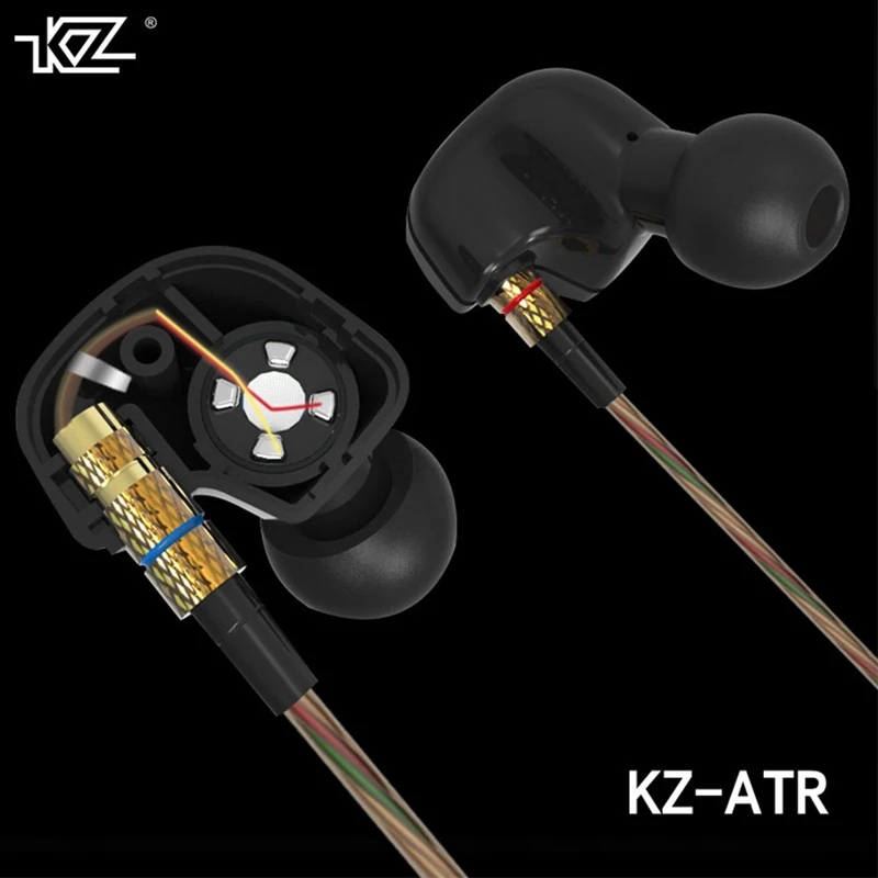 KZ ATR спортивные стерео Hifi наушники для мобильного телефона диджея бас гарнитура