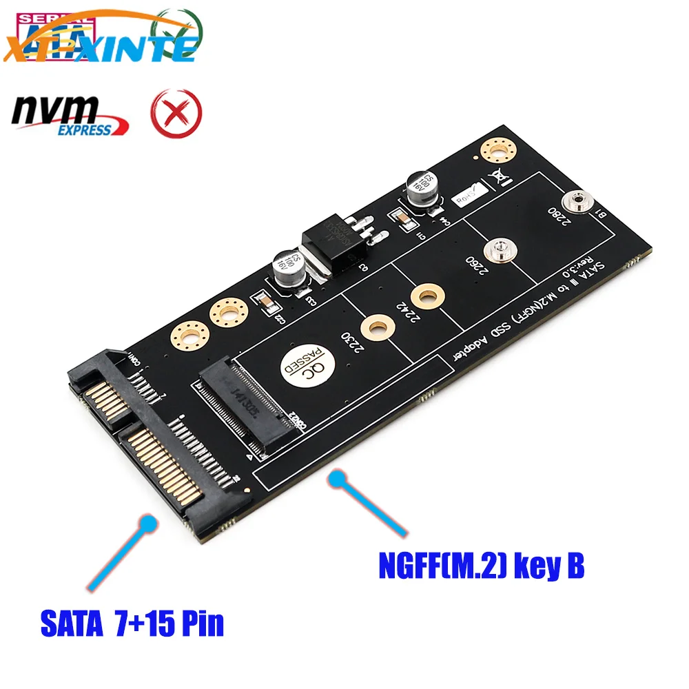 Переходник M.2 SSD Key B на 2 5 &quotSATA3 адаптер карта с кронштейном 3 HDD переходная для NGFF