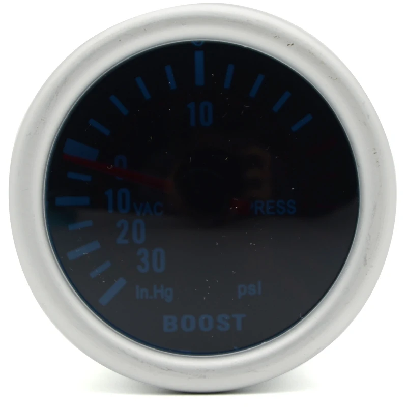 2 52 мм 0 30in.Hg/0 20PSI Авто турбо Boost Gauge Meter синяя светодиодная подсветка|Измерители