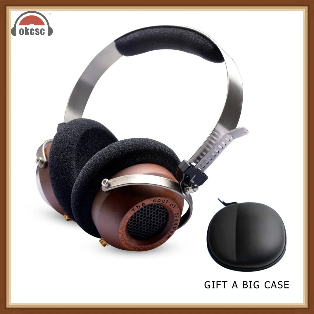 Деревянные Hi Fi наушники OKCSC M1 DIY открытые голосовые стереонаушники с драйвером 57