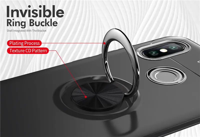 Xiaomi Mi 8 Lite Case Mi8 Cover Colored Soft Silicone TPU Skin for Magnetic Car Holder Ring Cases | Мобильные телефоны и