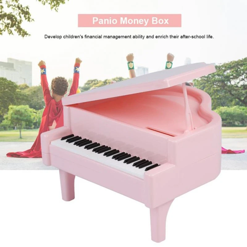 Piano-Style Coin Bank Coins Saving Money Box Jar Birthday Gift For Children | Дом и сад