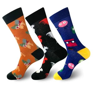 Носки мужские в стиле Харадзюку, Смешные красочные счастливые короткие носки с мультяшными растениями, уличные коньки в стиле хип-хоп, Осень-зима