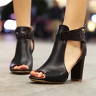 На каблуках; В стиле Гладиатор г. Женские босоножки Высокие сандалии с пряжками женская летняя обувь с открытым носком черные Zapatos Mujer, размер 34-43