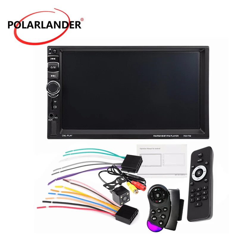 2 Din HD автомобильный монитор управление рулевым колесом сенсорный экран 7 дюймов
