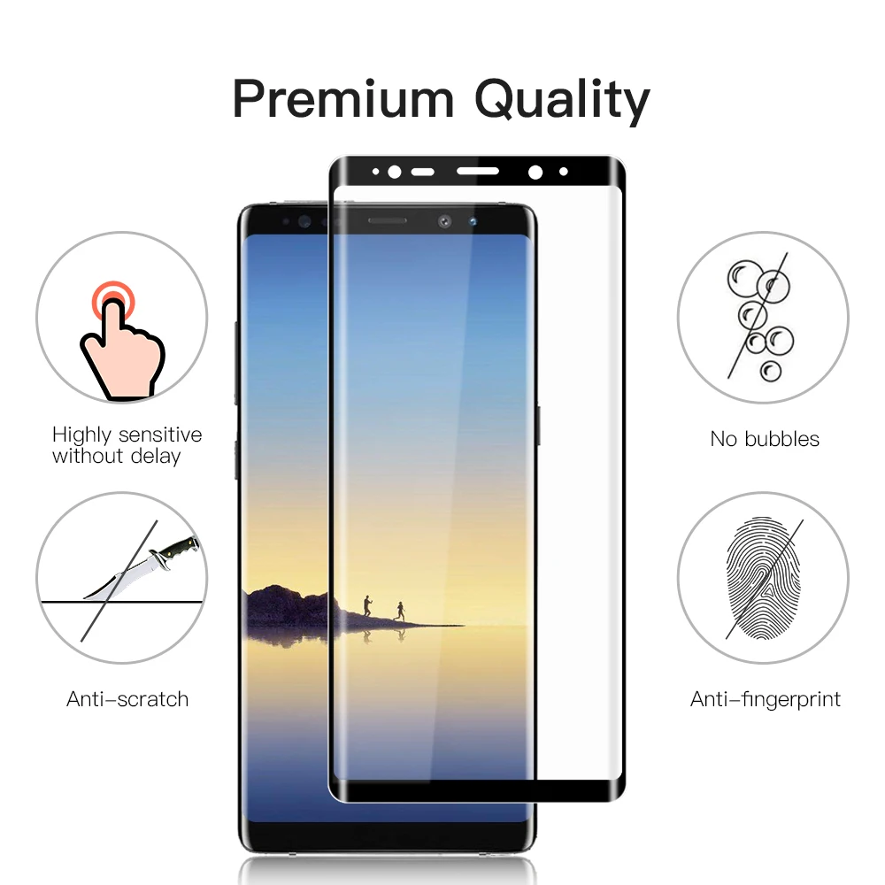 3D полное изогнутое закаленное стекло для Samsung Galaxy S9 S8 Plus S7 S6 Edge Защитная пленка