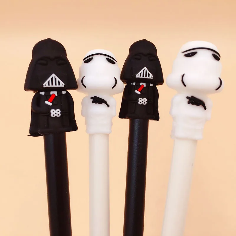 2 шт./компл. Cool Star Wars черный, белый цвет воин гелевая ручка подпись ручка Эсколар. Школа канцелярских товаров