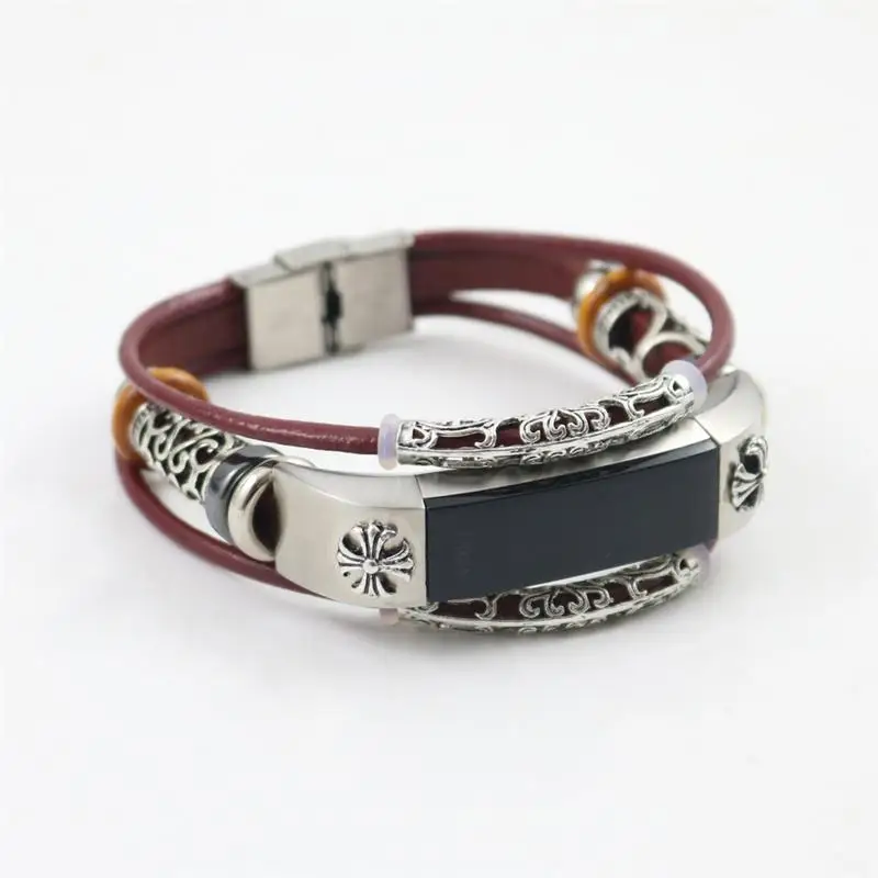 Replacement Retro Metal Leather Wristband Band Strap Bracelet For Fitbit Alta/Fitbit Alta HR Watch Fashion Gifts | Электроника