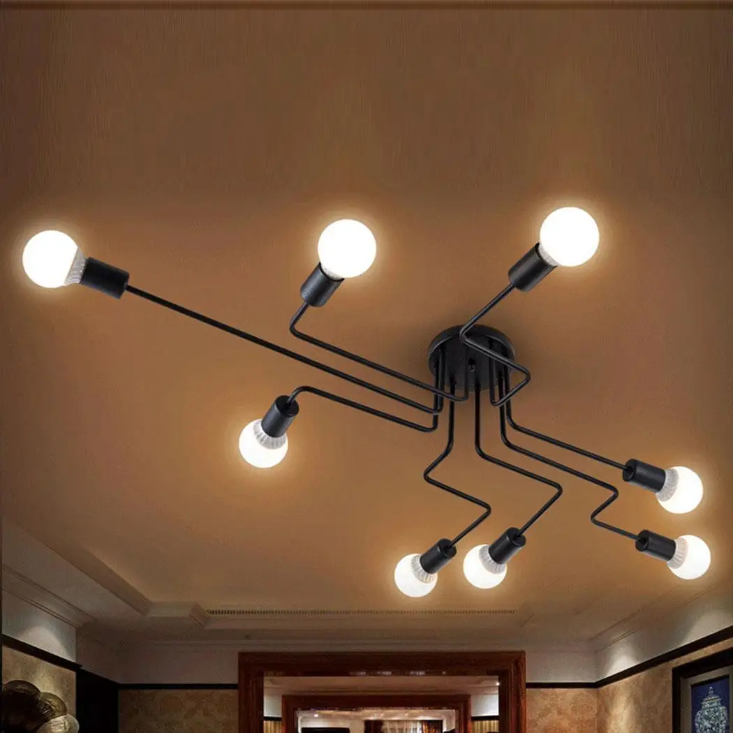 DIY E27 арт паук потолочный светильник современный скандинавский ретро Edison